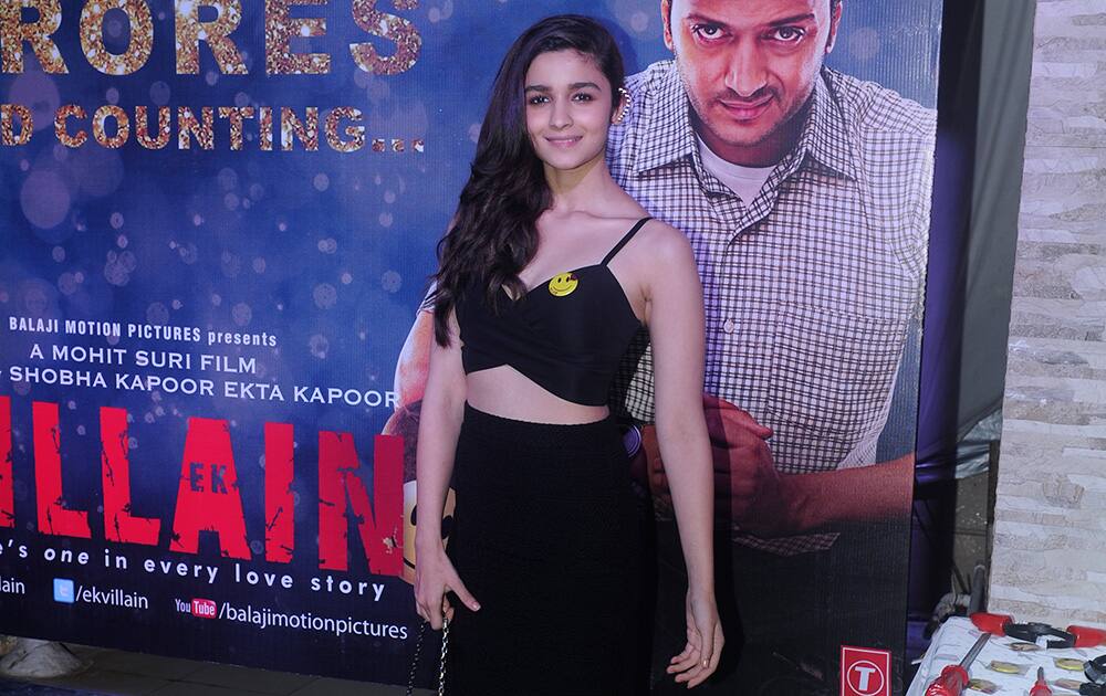 Alia Bhatt during the success party of film 'Ek Villain' in Mumbai.- Rajneesh Londhe.dna