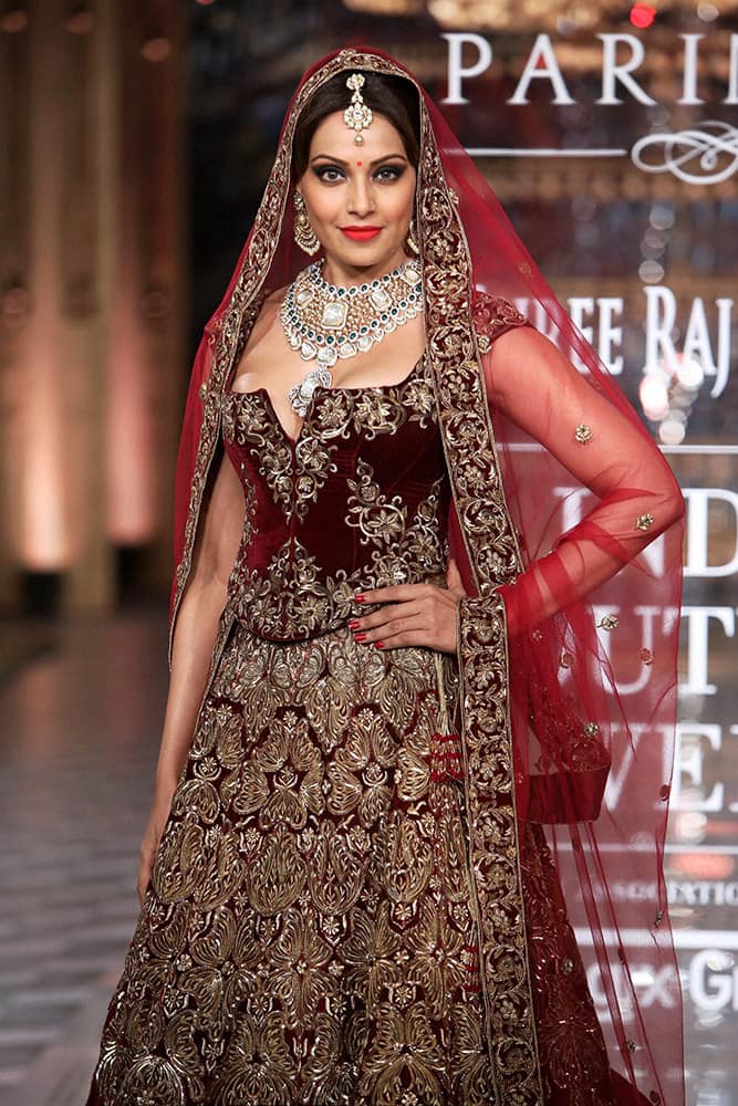 Bollywood actress Bipasha Basu on the closing day of India Couture Week 2014 in New Delhi.