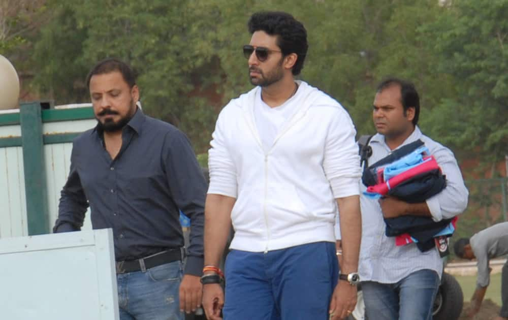 Bollywood actor Abhishek Bachchan flew down to Pink City to be with his kabaddi team. . dna