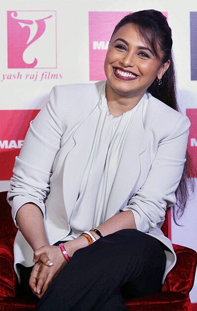 Rani Mukherji during the song launch of her film in Mumbai.