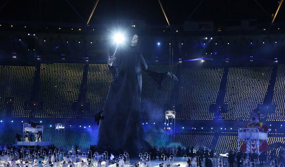 Performers dance during the Opening Ceremony at the 2012 Summer Olympics in London.