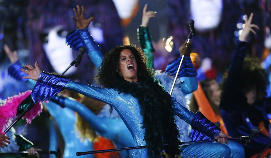 Performers dance during the Opening Ceremony at the 2012 Summer Olympics in London.