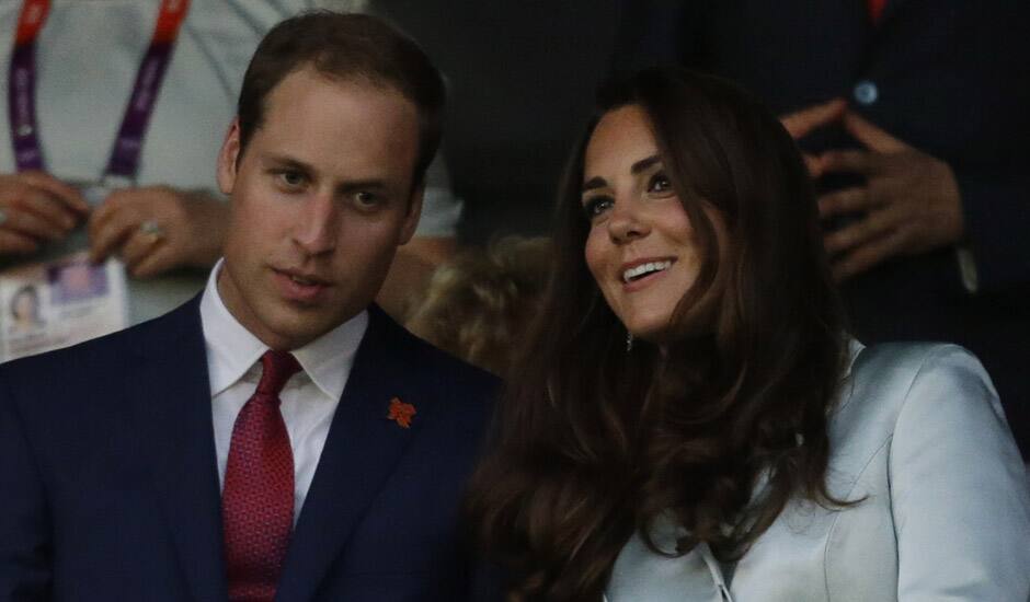 Britain's Catherine, Duchess of Cambridge, and Britain's Prince William, the Duke of Cambridge attend the Opening Ceremony at the 2012 Summer Olympics in London. 