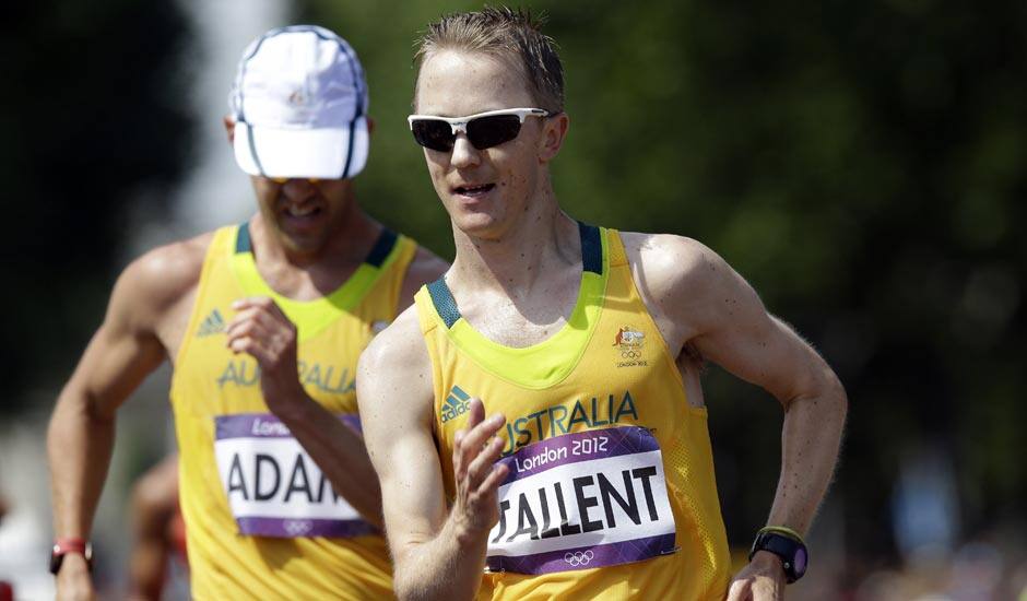 Australia's Jared Tallent competes in the men's 50-kilometer race walk at the 2012 Summer Olympics.