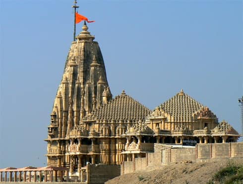 Built in Dwaraka, a city named after the kingdom of Shri Krishna, which is now submerged under the sea, the Dwarakadheesh temple in Gujarat is a 5 storey structure held by 72 pillars. It is believed to be 2500 years old. The temple is situated along the Gujarat coast line which was once ruled by the Yadava clan.Pic courtesy: shrimadbhagwatkatha.com - Spice Team