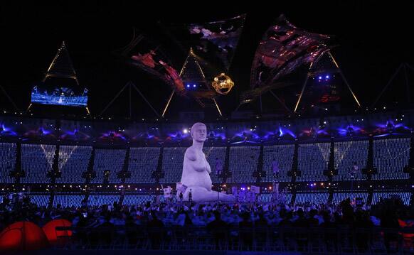 General view during the Opening Ceremony for the 2012 Paralympics in London.