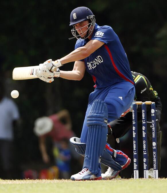 England's Alex Hales plays a shot during a warm-up match against Australia ahead of the ICC Twenty20 Cricket World Cup in Colombo, Sri Lanka.