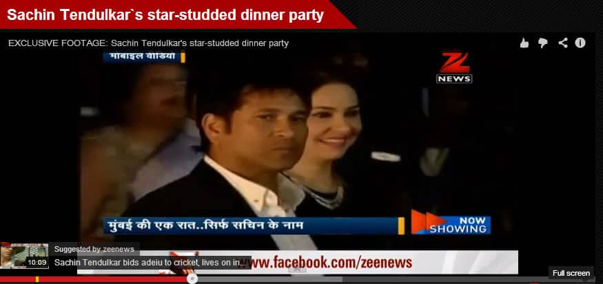 Sachin and Anjali pose for shutterbugs