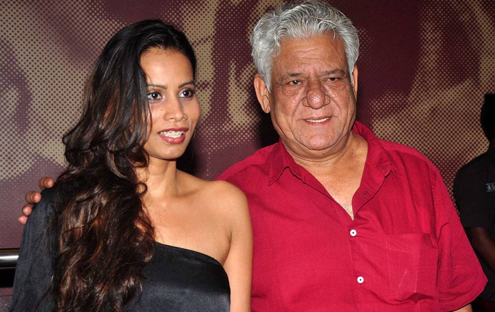 Om Puri and Pooja Pradhan