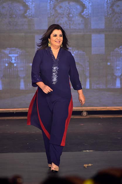 FARAH KHAN HNY TRAILER LAUNCH IN MUMBAI.