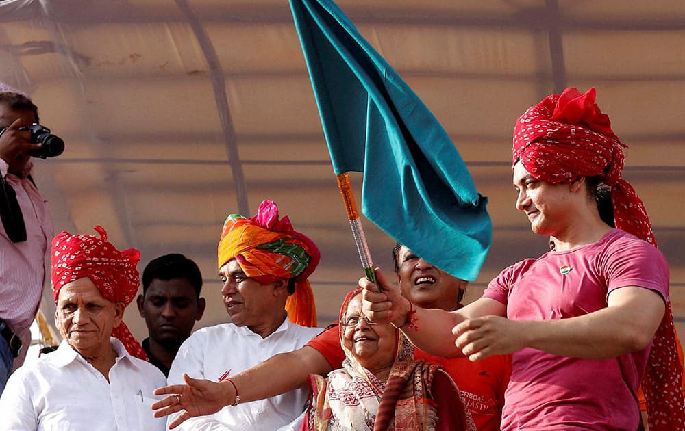 Bollywood Actor Aamir Khan in Jodhpur.