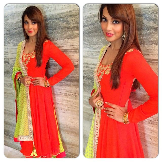 bipasha basu - Govinda aala re aala! Wearing Nikasha and kohar jewels! -instagram