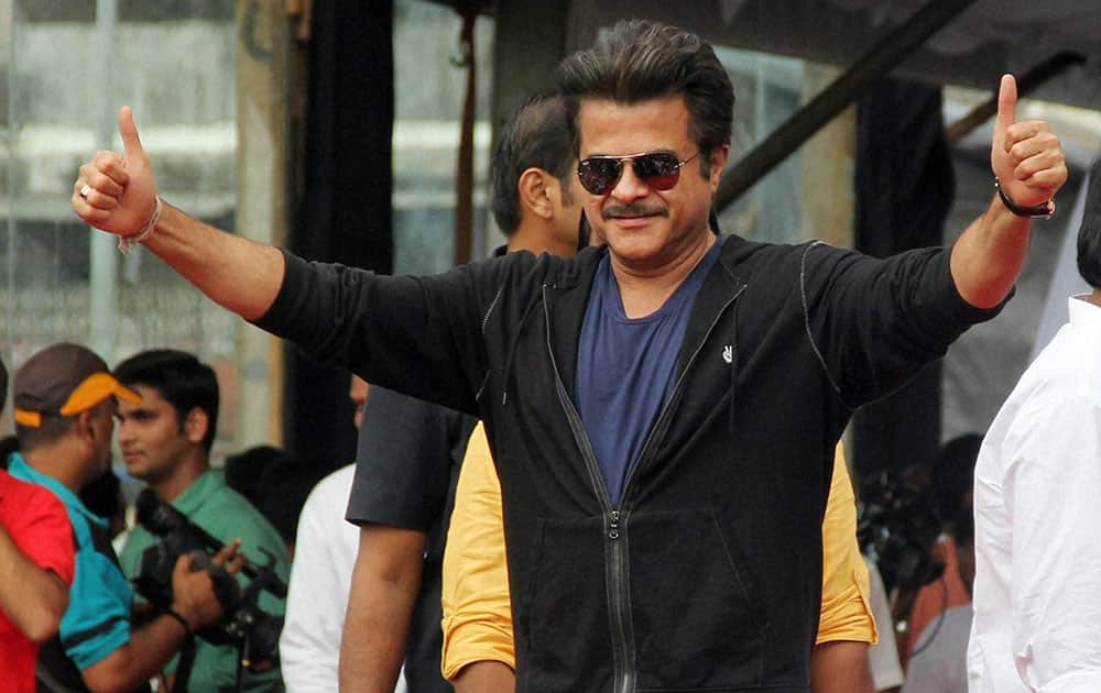 Bollywood actor Anil Kapoor during the Janmashtami celebrations in Mumbai.