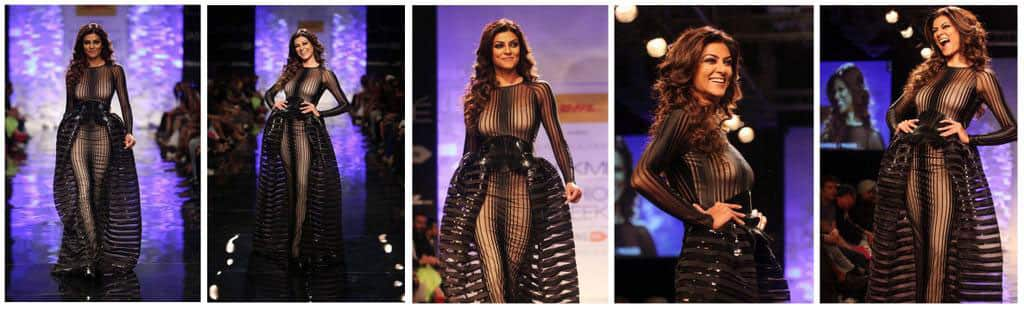 Sushmita Sen walks for Amit Aggarwal at Lakme Fashion Week 2014. -twitter