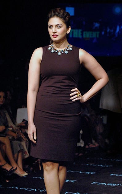 Huma Qureshi during the Lakme Fashion Week Winter/ Festive 2014 fashion show in Mumbai.