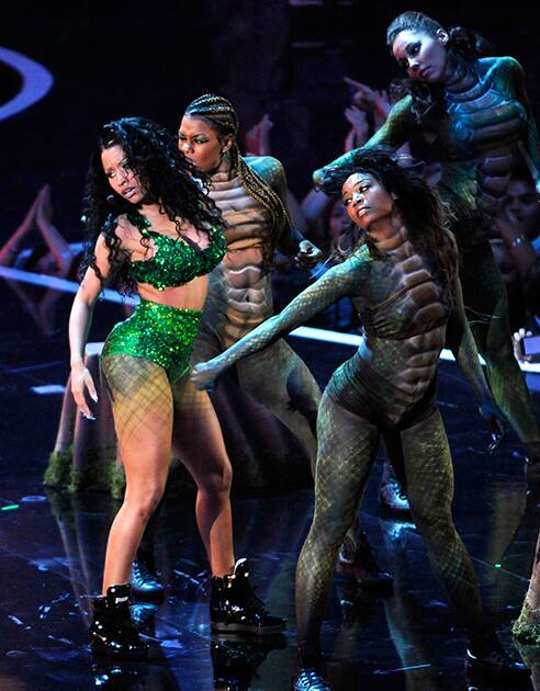 Nicki Minaj performs at the MTV Video Music Awards at The Forum in Inglewood, Calif.