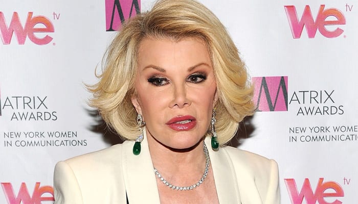 Comedienne Joan Rivers in medically-induced coma