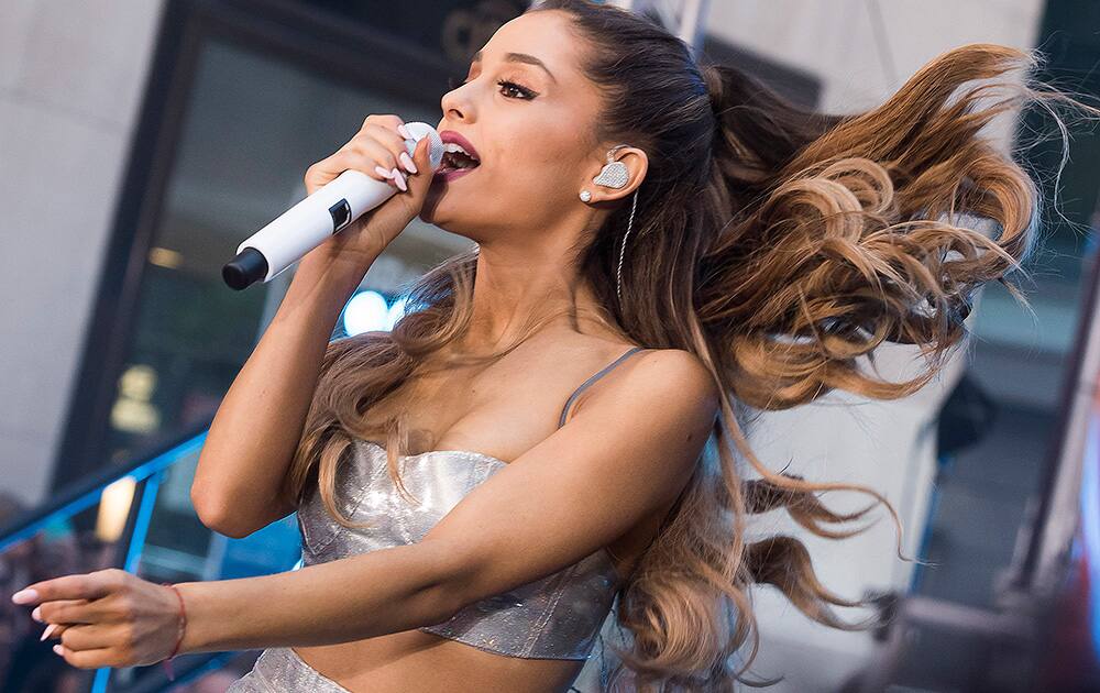 Ariana Grande performs on NBC's 