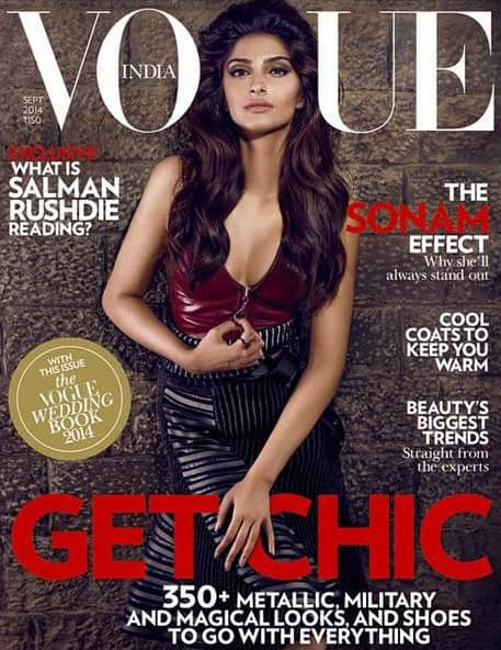 Sonam Kapoor - Certain things get me super excited! Like being on the #Septemberissue of vogue!! -twitter