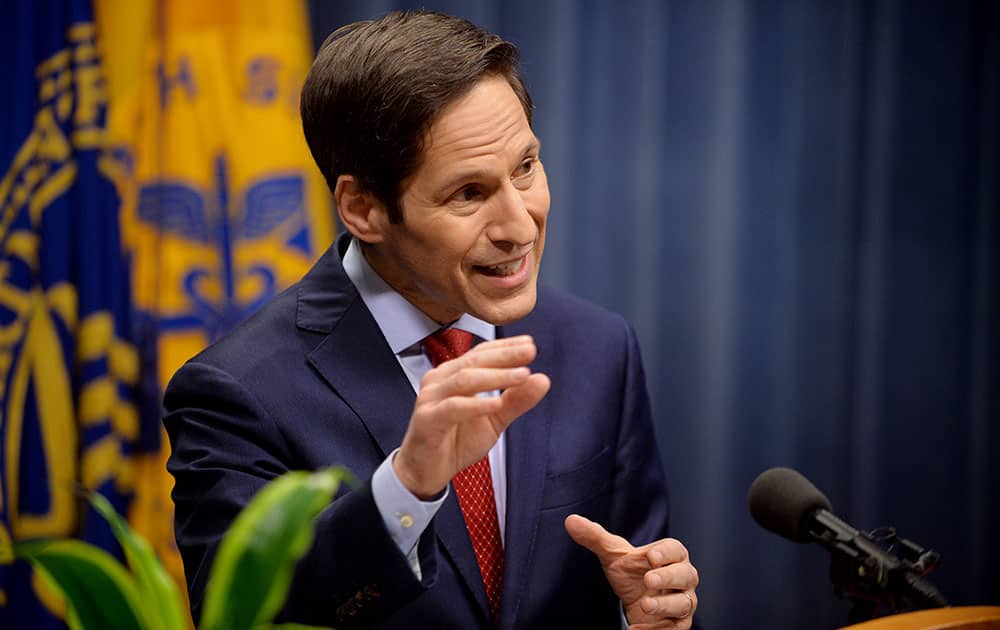 Dr. Tom Frieden, director of the U.S. Centers for Disease and Control, holds a media briefing, in Atlanta. 