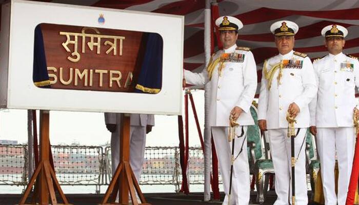 Ins Sumetha INS Sumitra commissioned by Navy chief | India News | Zee News