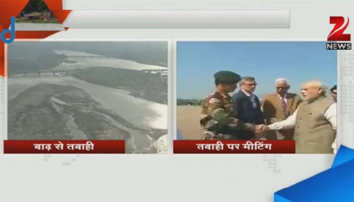 Narendra Modi reviews flood situation in Jammu and Kashmir, holds meeting with Omar Abdullah