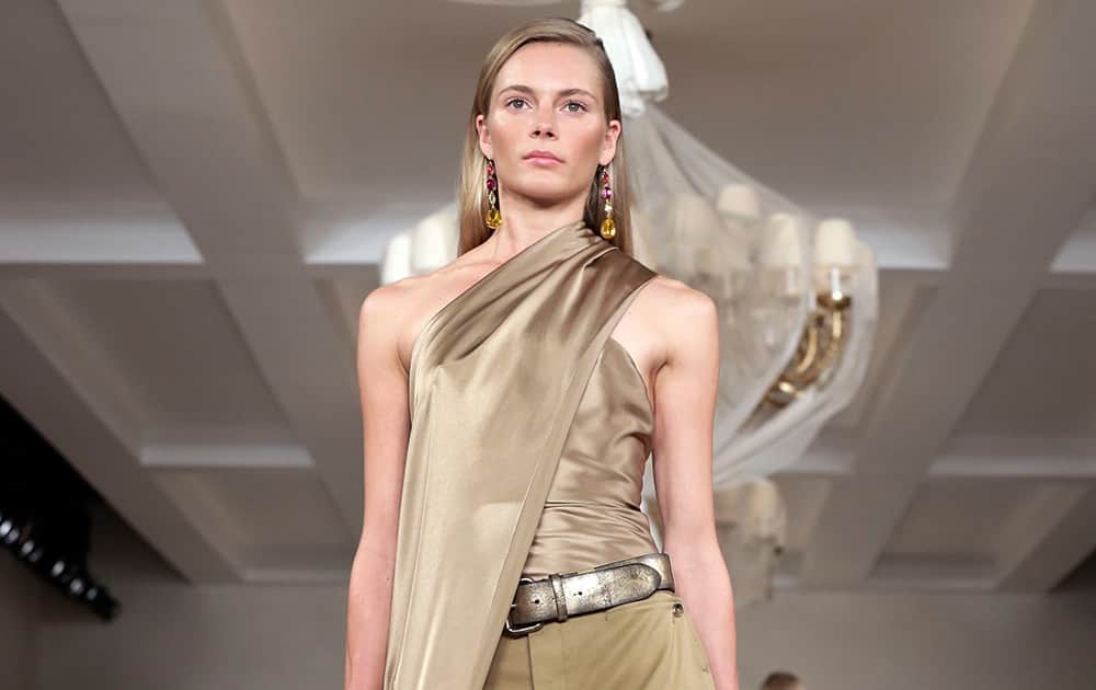 The Ralph Lauren Spring 2015 collection is modeled during Fashion Week, in New York.