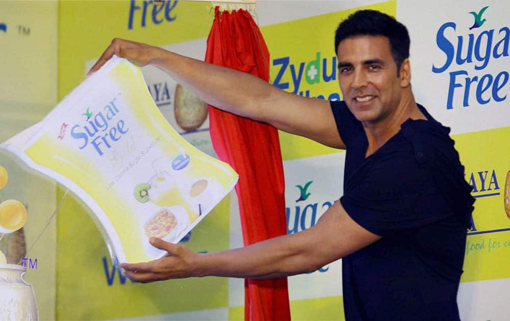 Bollywood actor Akshay Kumar at a campaign in Mumbai.