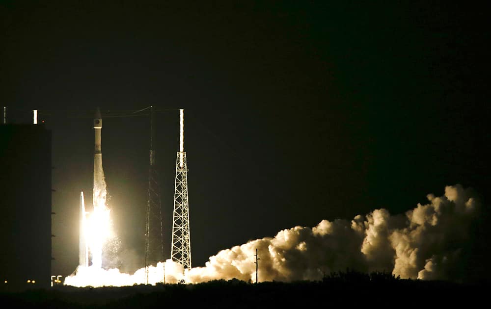 A United Launch Alliance Atlas V rocket, carrying the CLIO Spacecraft lifts off from Complex 41 at the Cape Canaveral Air Force Station, in Cape Canaveral, Fla. 