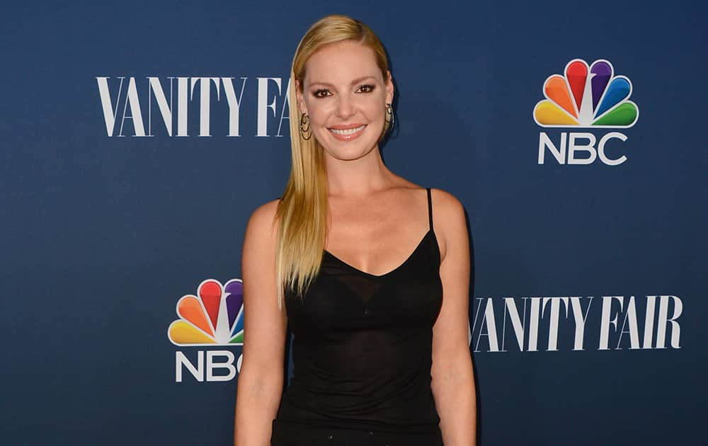 Katherine Heigl arrives at NBC And Vanity Fair's 2014 - 2015 TV Season Event at Hyde Sunset Kitchen.