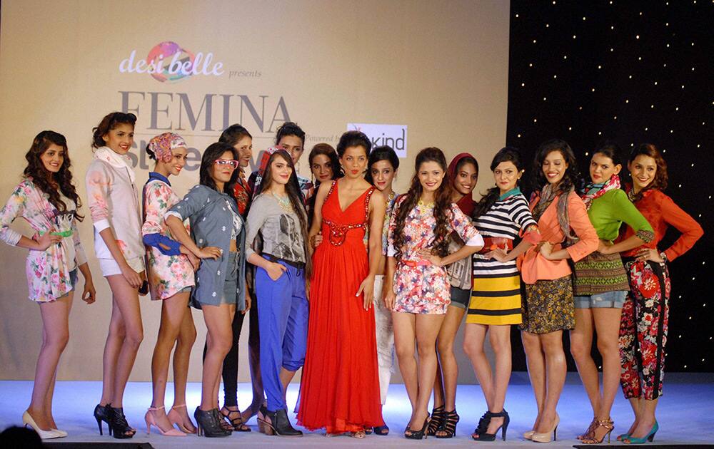 Actress Mugdha Godse at the Femina Style Diva 2014 fashion show in Pune.