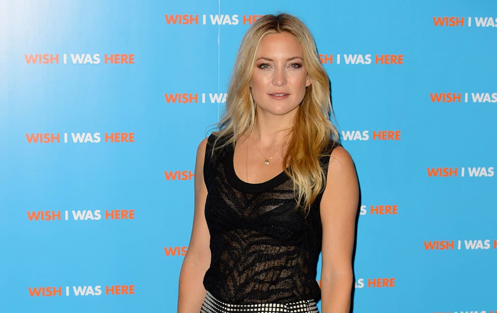 US actress Kate Hudson poses for photographers at a photo call for Wish I Was Here at a central London cinema, London.