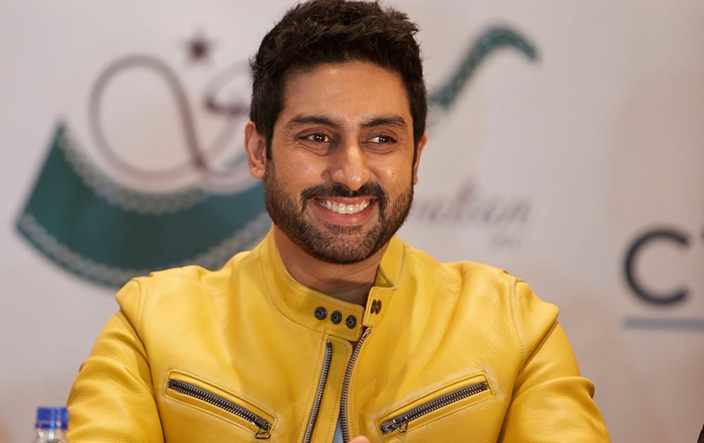 ABHISHEK BACHCHAN AT THE PRESS CONFERENCE OF SLAM THE TOUR IN HOUSTON.