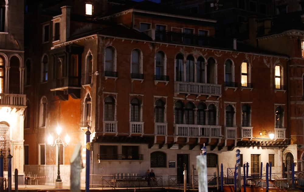 A view of the Cavalli Palace in Venice. Venice city officials are closing a walkway fronting the picturesque Grand Canal on Monday to keep crowds away from George Clooney's wedding to human rights lawyer Amal Alamuddin.