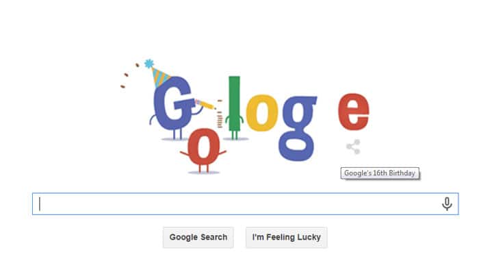 Google&#039;s 16th Birthday: The Internet giant wishes itself with a cute doodle