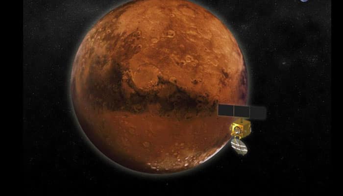 Mangalyaan&#039;s camera captures dust storm over northern hemisphere of Mars