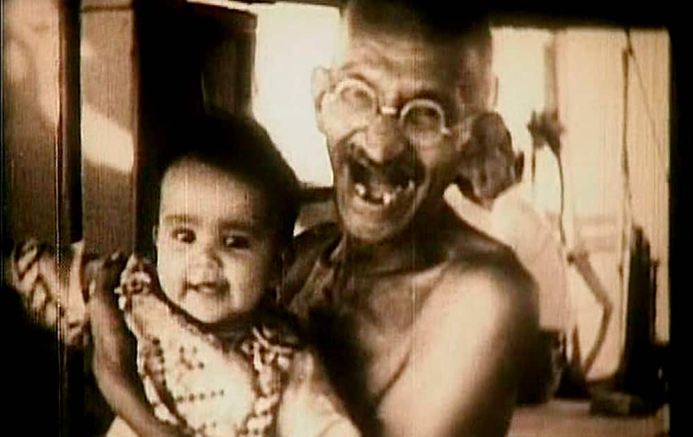 A shot from a 1941 documentary on Mahatma Gandhi by AK Chetiar, which has now been digitised by the National Gandhi Museum in Delhi. 