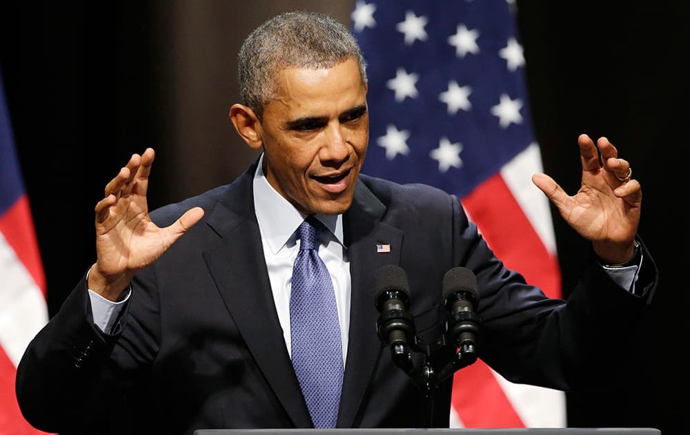 President Barack Obama speaks about the economy, at Northwestern University in Evanston, Ill. Obama is looking to frame the closing economic arguments of the midterm campaign.