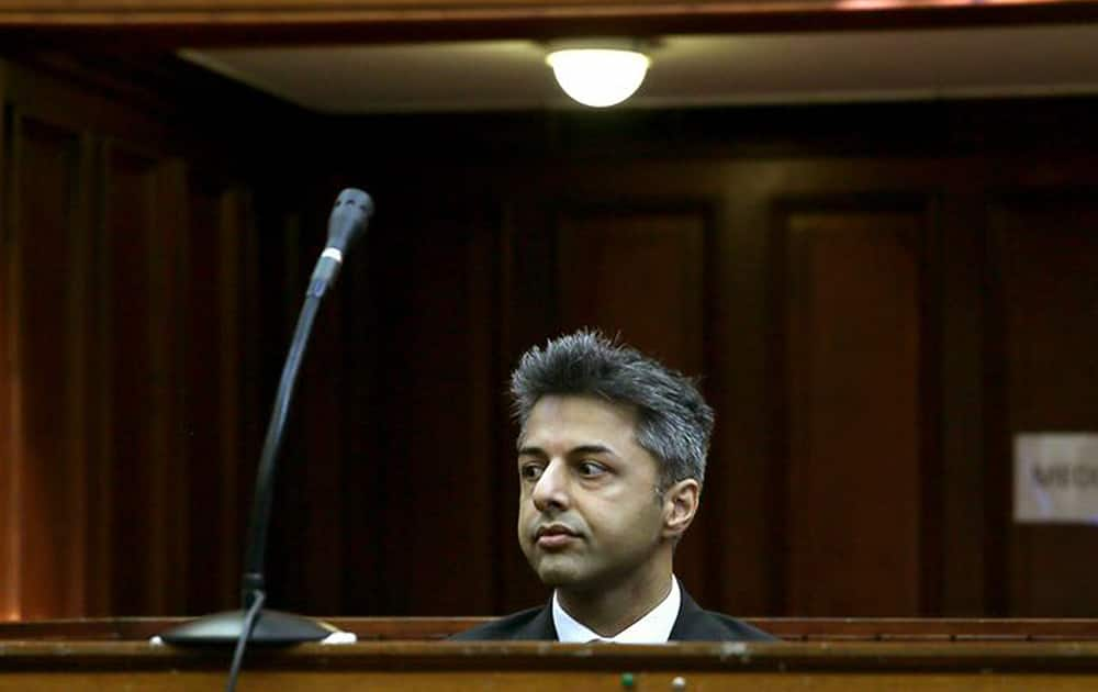 British businessman Shrien Dewani appears in the high court in Cape Town, South Africa. Dewani faces charges of orchestrating the killing of his wife Anni Dewani, while they were on honeymoon in Cape Town in 2010. 