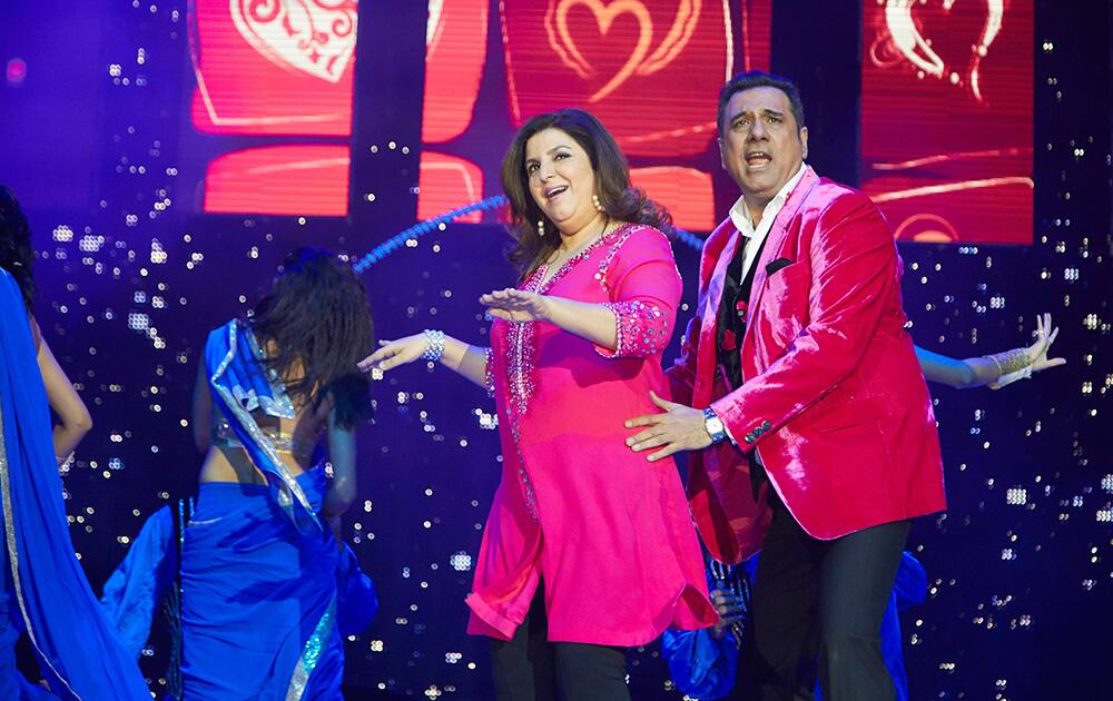 FARAH KHAN AND BOMAN IRANI AT SLAM+ THE TOUR IN LONDON