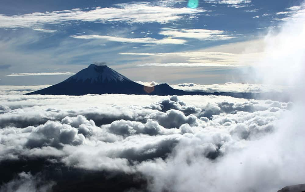 Above:Cotopaxi Mountains. In the mythical Andes mountains, there are volcanoes that are more than 16,400 feet/5,000 meters high and are permanently covered with snow and glaciers dating back to ancient times. The tallest active volcano in the world, Cotopaxi (19,350 feet/5,897 meters above sea level), in the picture above is the perfect setting for charming villages and fertile valleys.