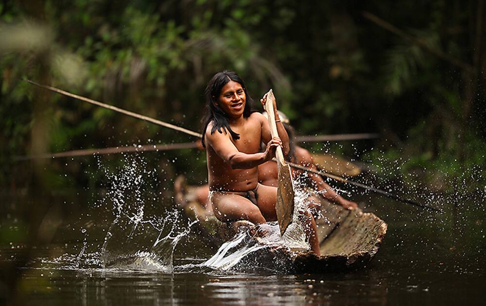 Kayaking in the Amazon's Yasuni National Park, which along with Sumaco-Napo Galeras National Park has been declared a Biosphere Reserve by UNESCO.