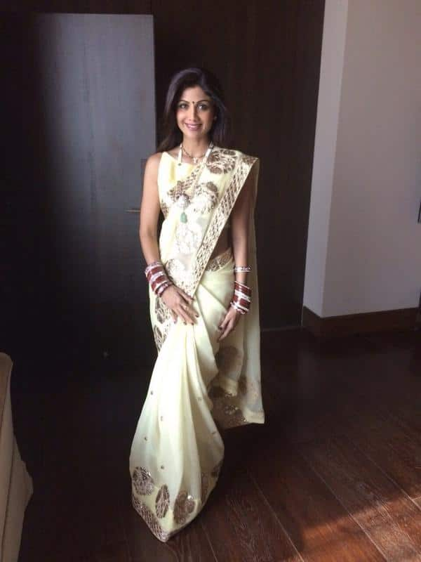 SHILPA SHETTY ‏- Happy Karva chauth tweetos, a pic of me today only for you all -twitter.