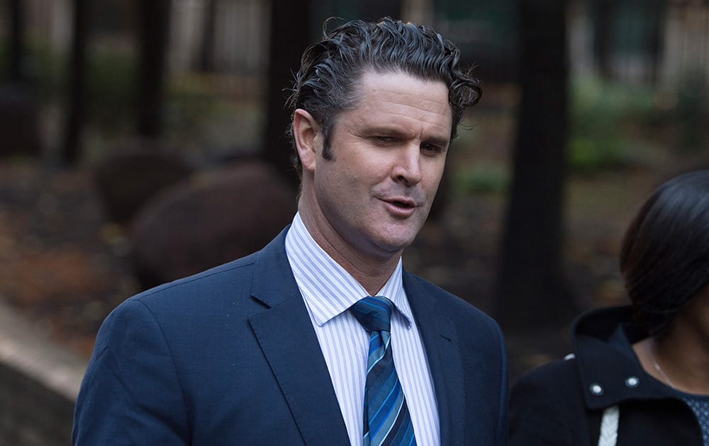 Former New Zealand cricketer Chris Cairns arrives to face a perjury charge linked to a libel action he brought in the United Kingdom in 2012 at Southwark Crown Court, London, England.