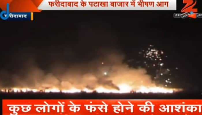 Faridabad&#039;s biggest fire-cracker market gutted in massive fire