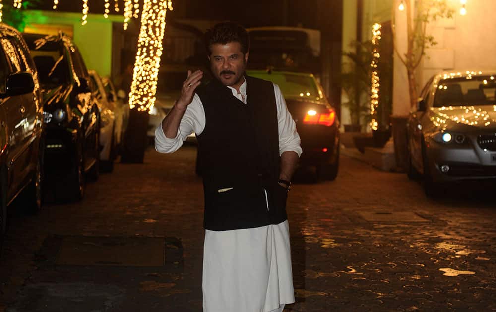 `SALAAM NAMASTE: Anil Kapoor` at Shilpa Shetty’s Diwali bash in Mumbai. -dna