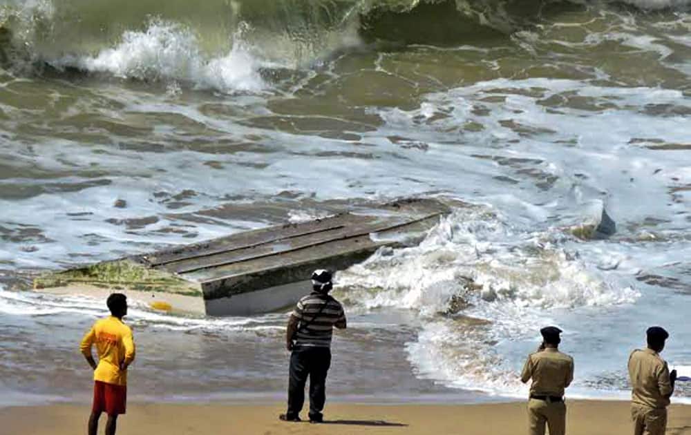 Rescue work underway after a boat carrying Russian tourists capsized at a dolphin-sighting excursion off a beach in Panaji.
