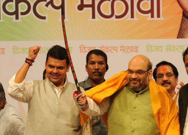 Devendra Fadnavis With Amit Shah.