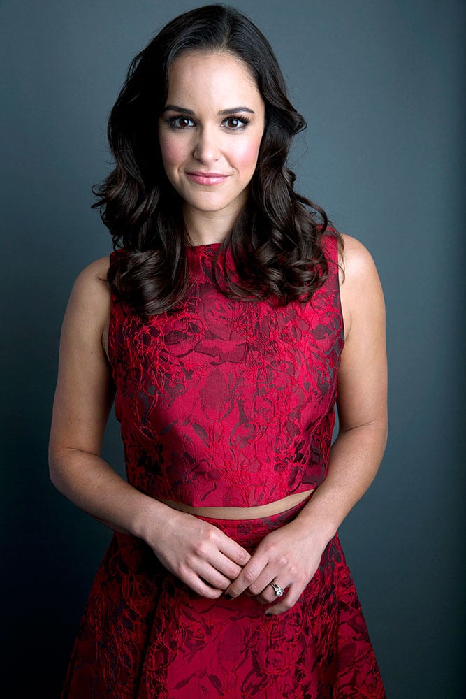 actress Melissa Fumero poses in New York to promote her Fox comedy series `Brooklyn Nine Nine.`