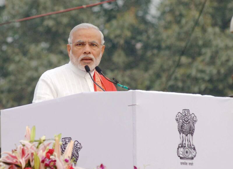 Prime Minister, Shri Narendra Modi addressing at Run for Unity, at the Rajpath for Rashtriya Ekta Diwas Celebrations, in New Delhi. Pic Courtesy: http://pib.nic.in/